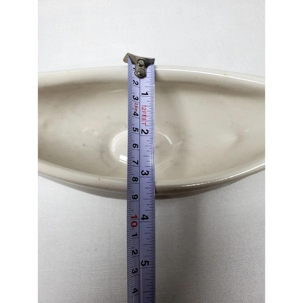 Vintage TEPCO USA China‎ Gravy Boat Restaurant Ware Ivory Diner Style 9.5